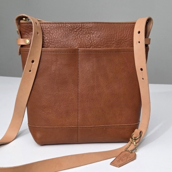 THE SUPERIOR LABOR TSL LEATHER BOTTOM SHOULDER CROSSBODY BAG S DEEP - Picture 6 of 7